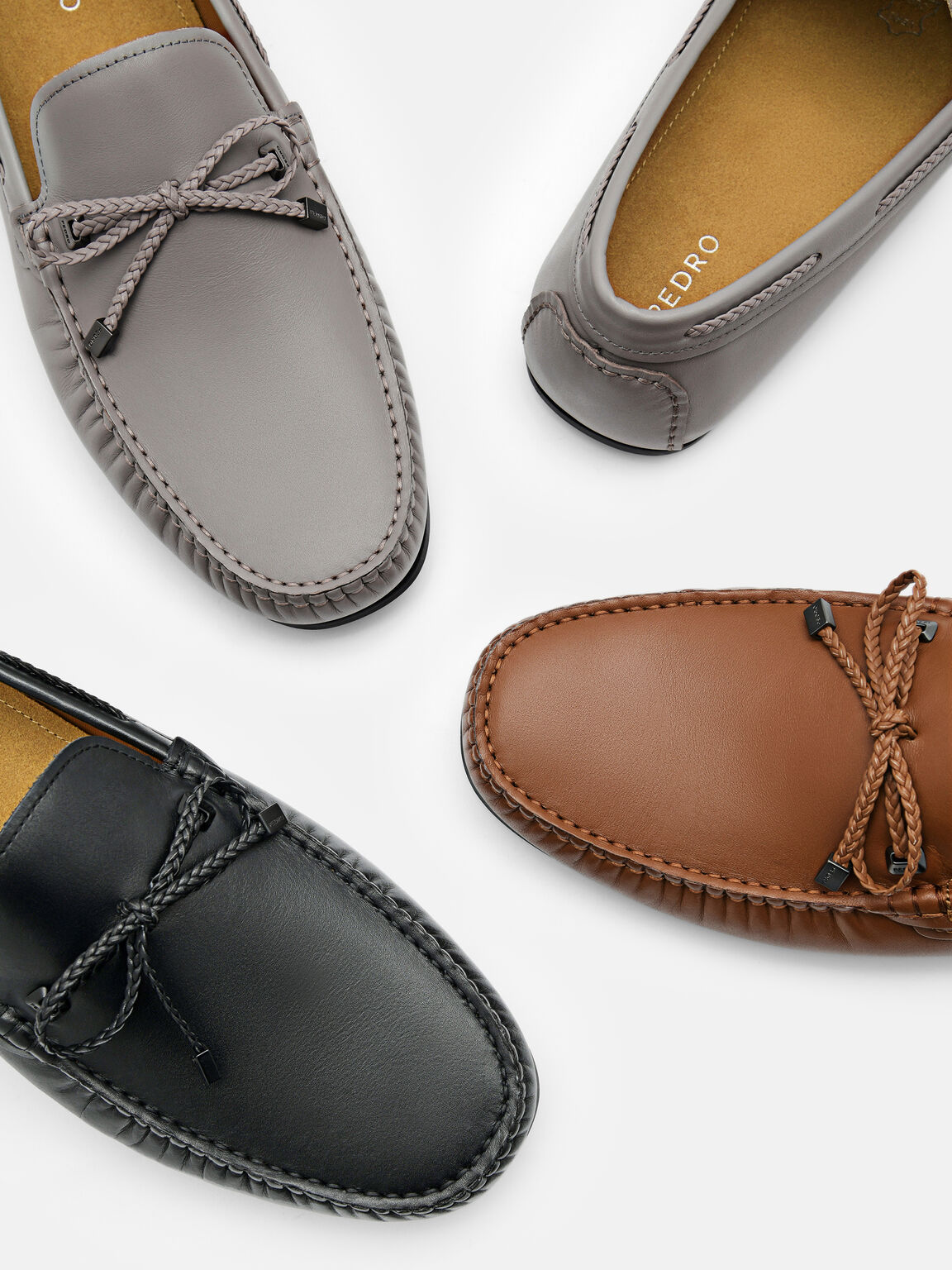 Leather Bow Driving Shoes, 