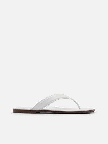 Leather Thong Sandals, , hi-res