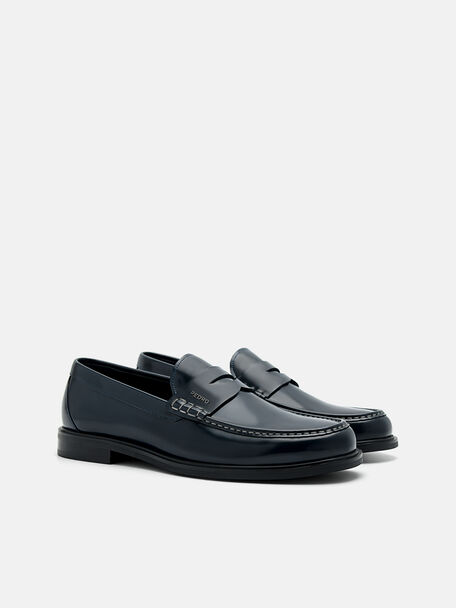 PEDRO Icon Leather Heel Sandals, Black