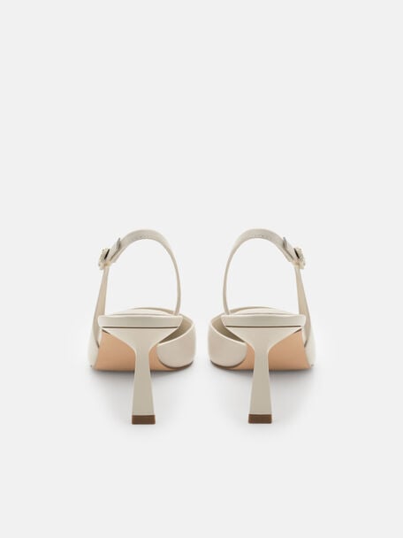 Isla Leather Slingback Heel Pumps, , hi-res