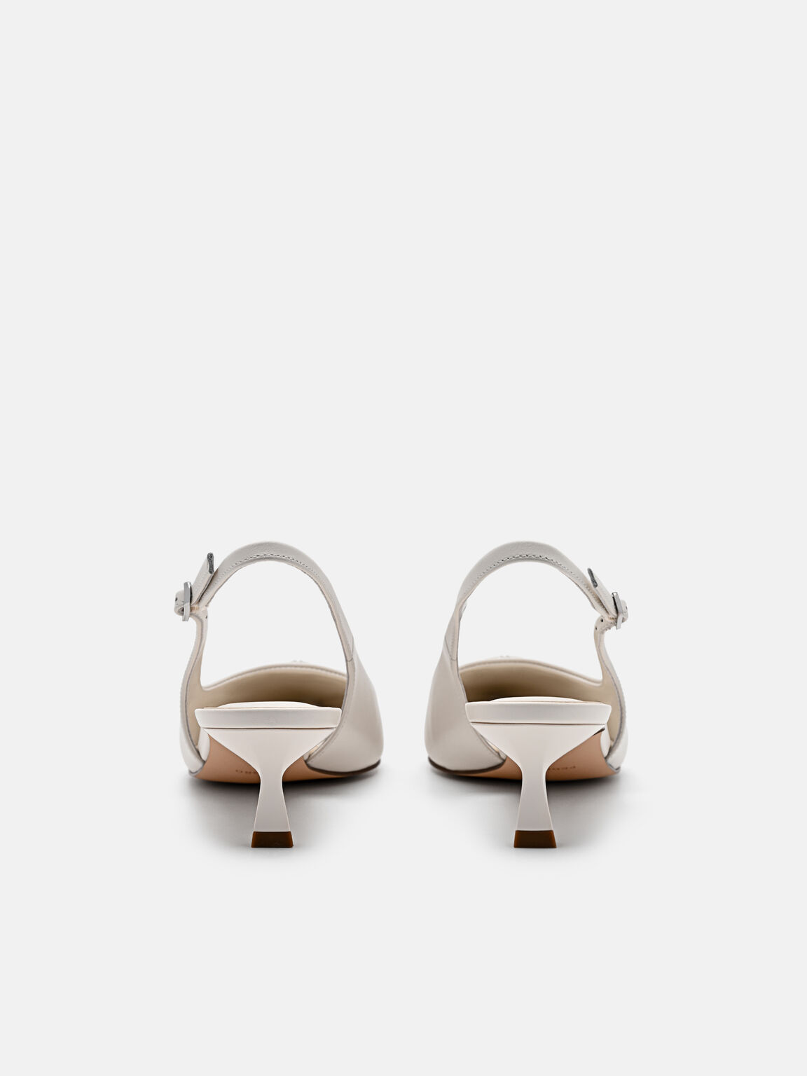Leather Slingback Heel Pumps, , hi-res