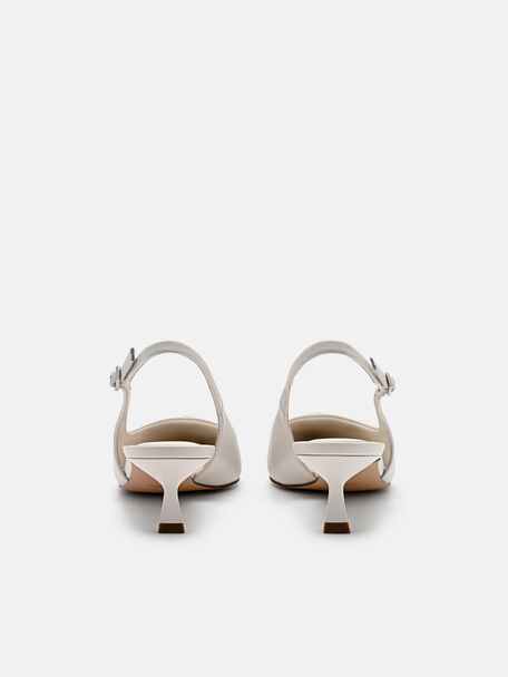 PEDRO Icon Leather Heel Sandals, Black