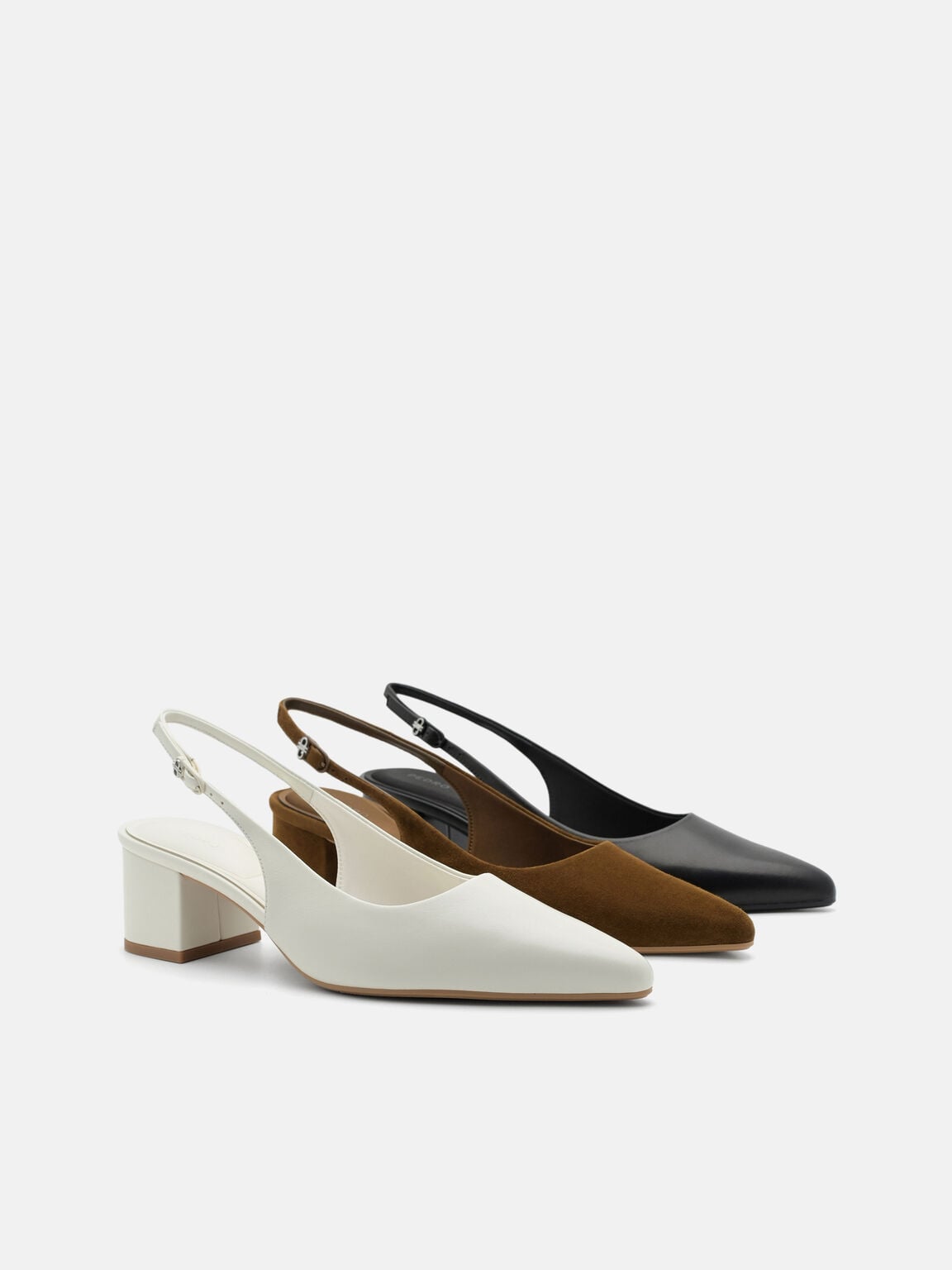 Quinn Leather Slingback Heel Pumps, , hi-res
