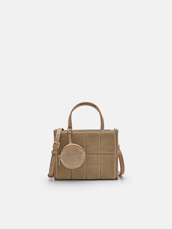 Mini Corduroy Quilted Handbag, 