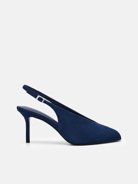 Sylvie Suede Slingback Heel Pumps, , hi-res
