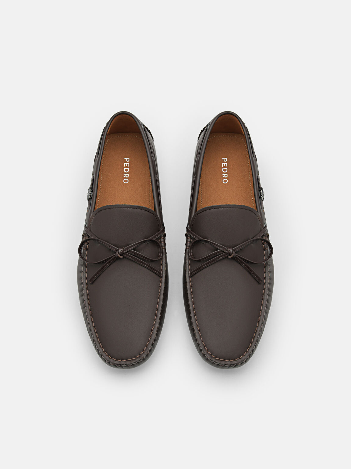 Leather Bow Driving Shoes, 