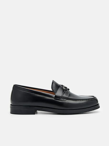PEDRO Icon Leather Loafers, Black, hi-res