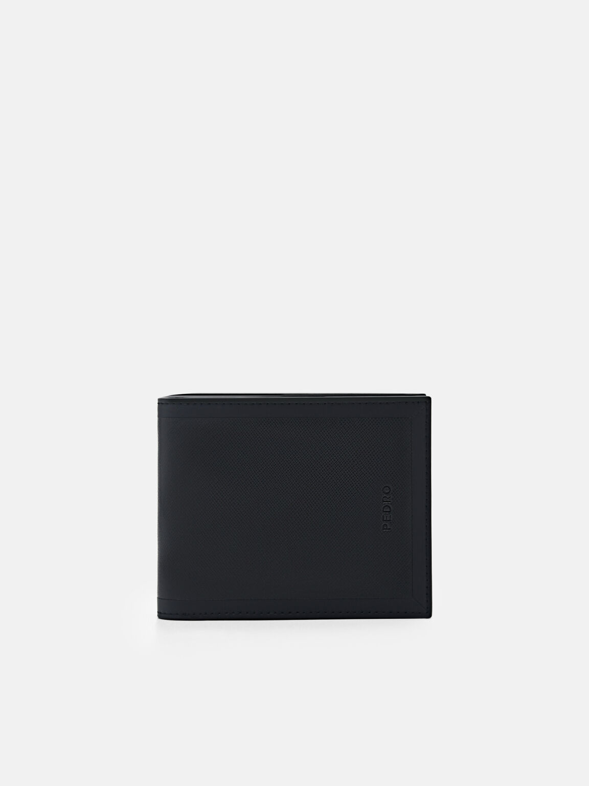 Leather Bi-Fold Wallet with Insert, Black, hi-res
