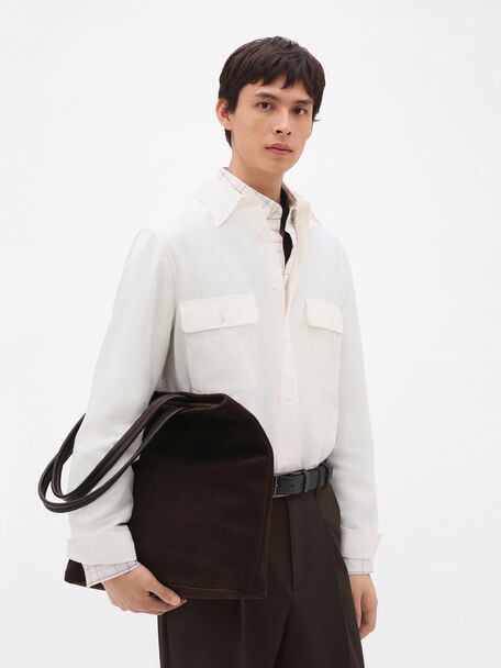 Asher Suede Tote Bag, 