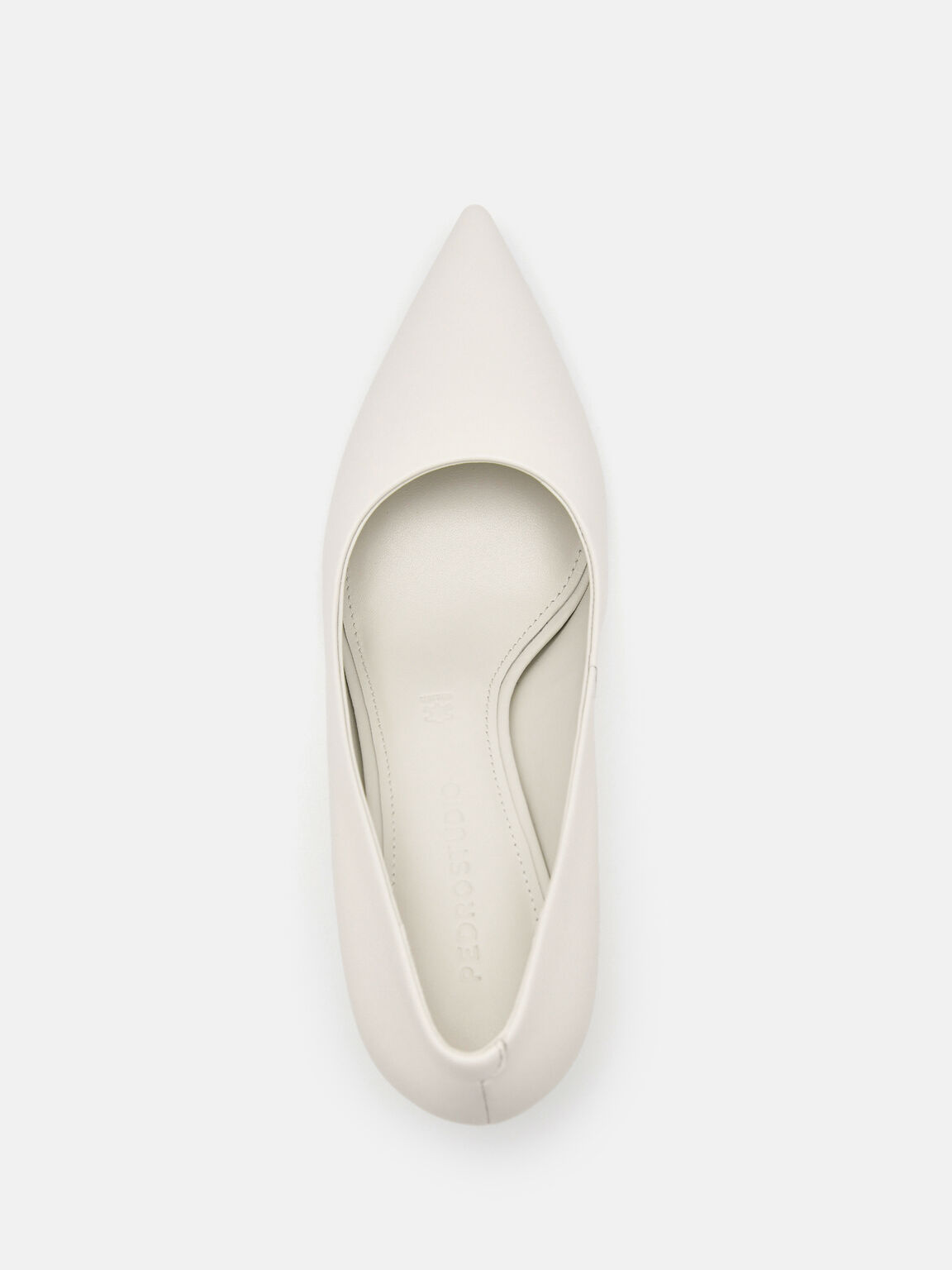PEDRO Studio Simone Leather Heel Pumps, Chalk