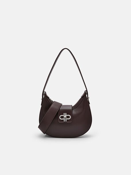 Tas Hobo Kulit PEDRO Icon, Dark Brown