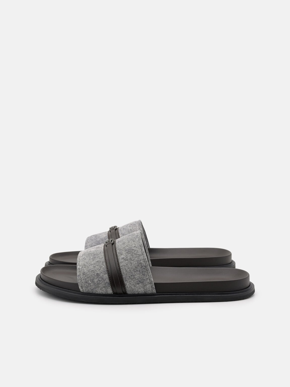 Belted Slide Sandals, 