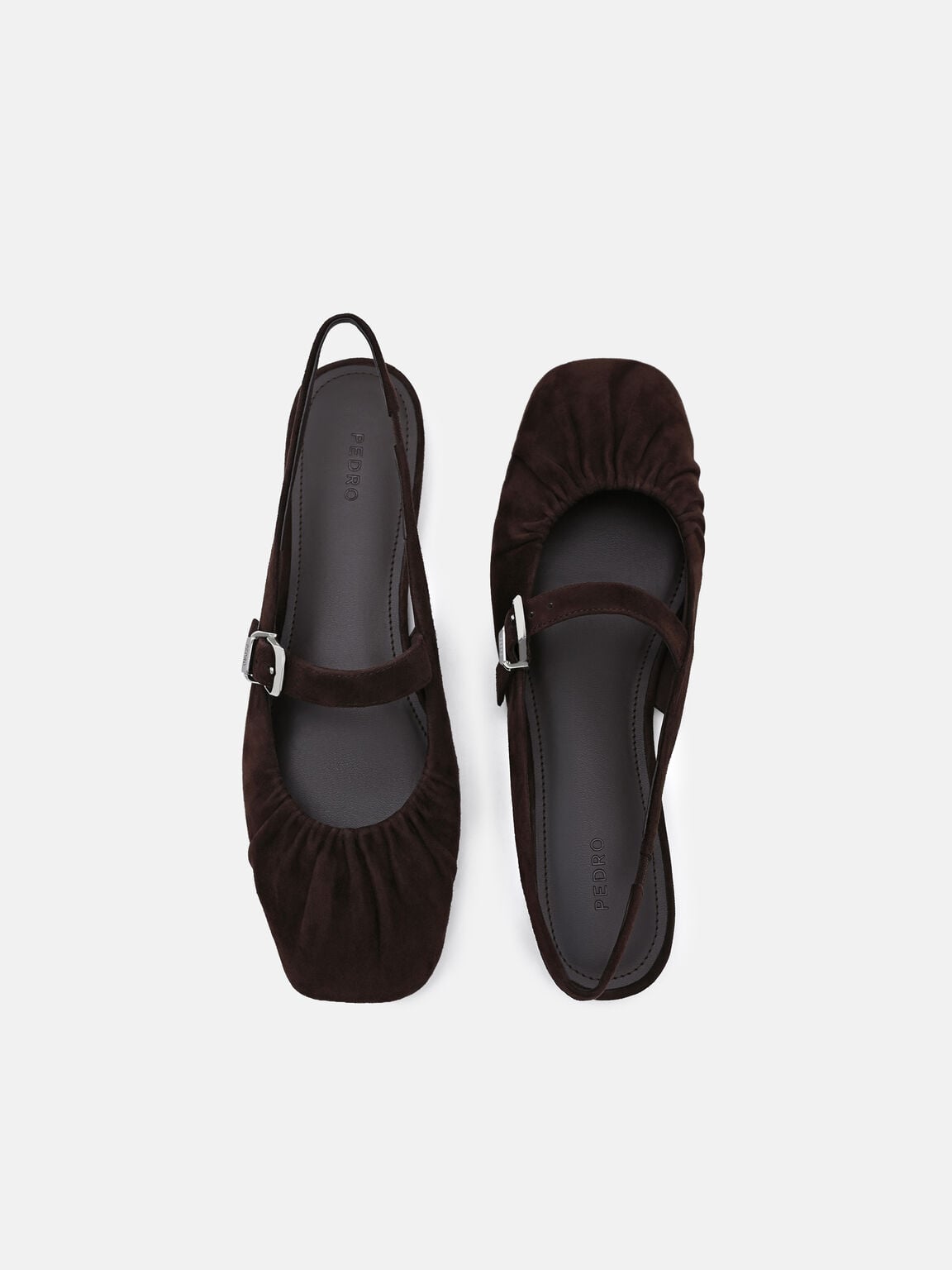 Sepatu Flat Ballerina Suede Gabrielle, , hi-res