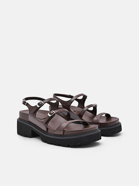 PEDRO Icon Leather Heel Sandals, Black PEDRO Icon Leather Heel Sandals, Black