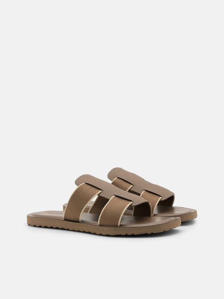 Sandal dengan Pita Grosgrain, 