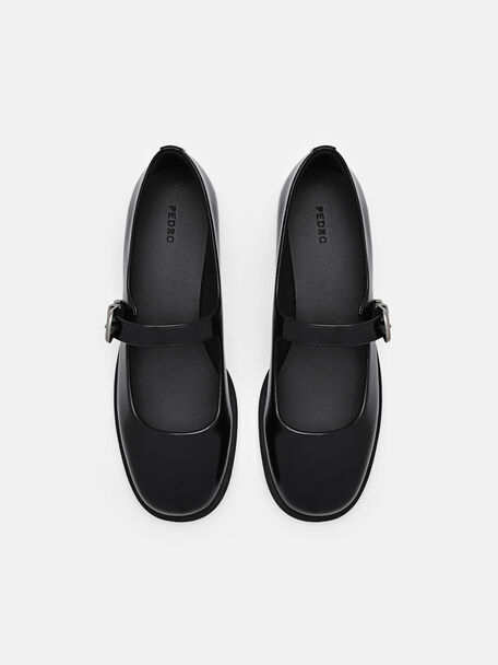 PEDRO Icon Leather Heel Sandals, Black