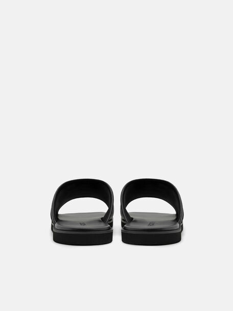 Sandal Slide Wide-Band Kulit, , hi-res