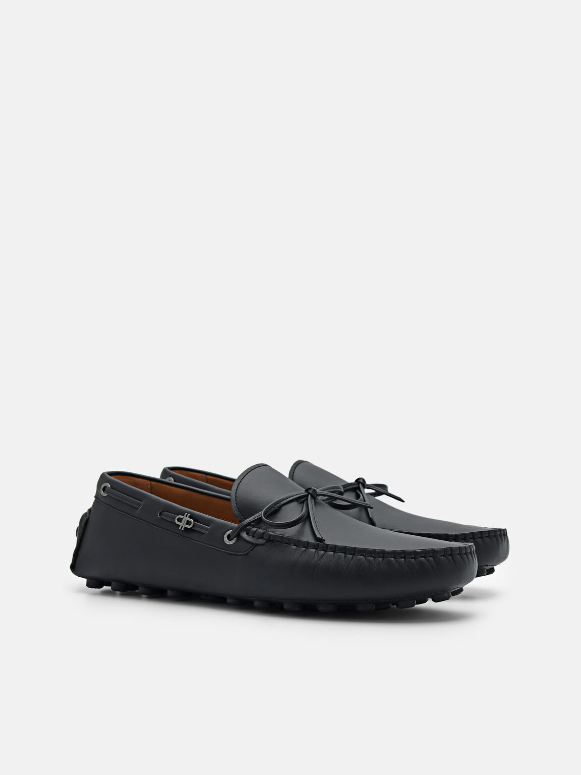 Sepatu Mengemudi Busur Kulit, 