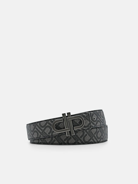 PEDRO Icon Leather Reversible Tang Belt, Black, hi-res