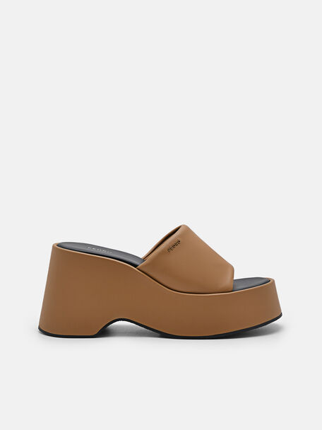 Seren Wedge Sandals, Camel, hi-res