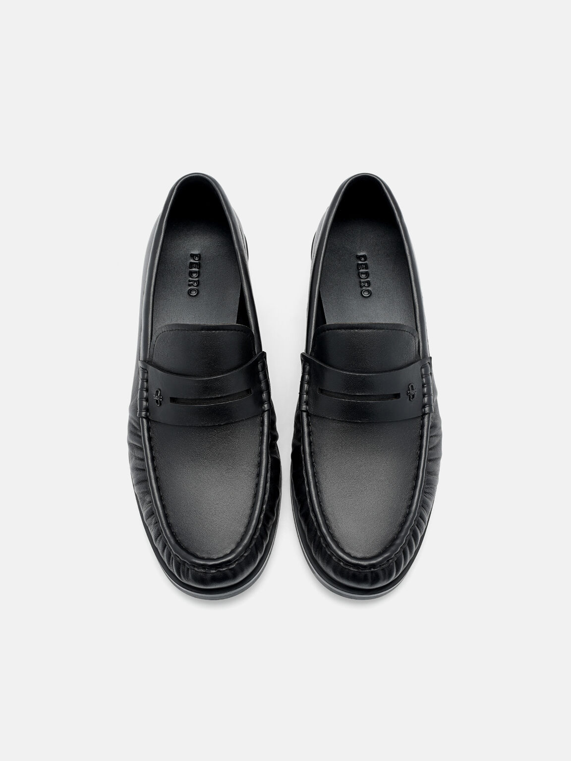 Leather Penny Loafers, , hi-res