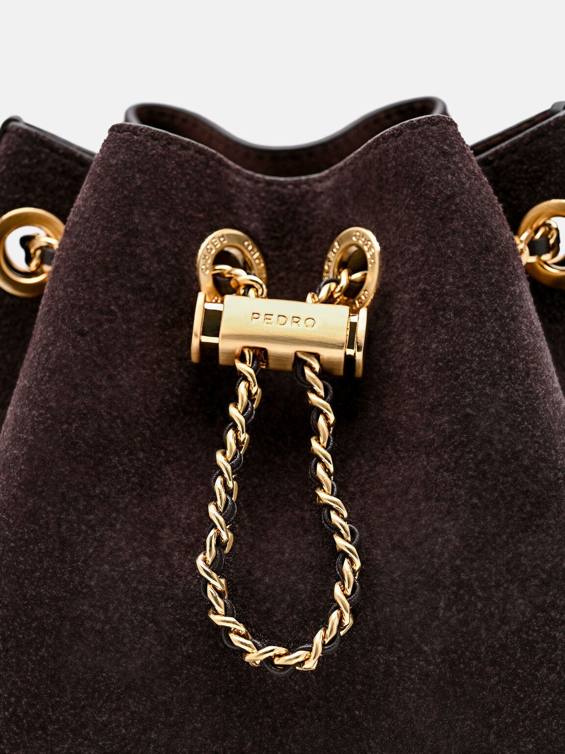 Suede Mini Bucket Bag, , hi-res