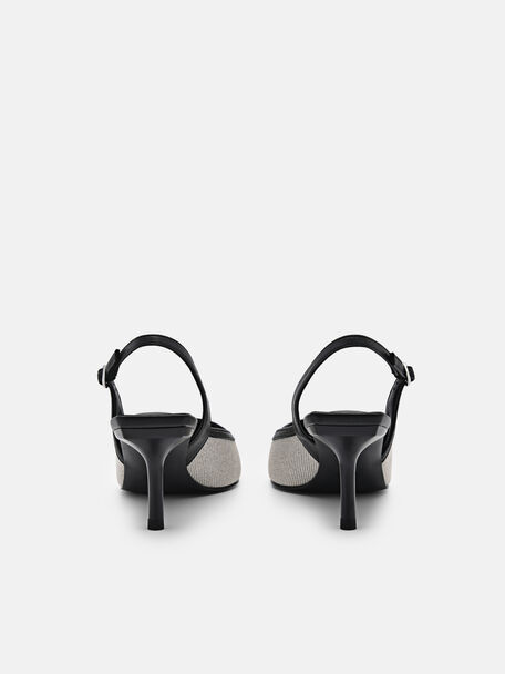 PEDRO Icon Leather Heel Sandals, Black PEDRO Icon Leather Heel Sandals, Black