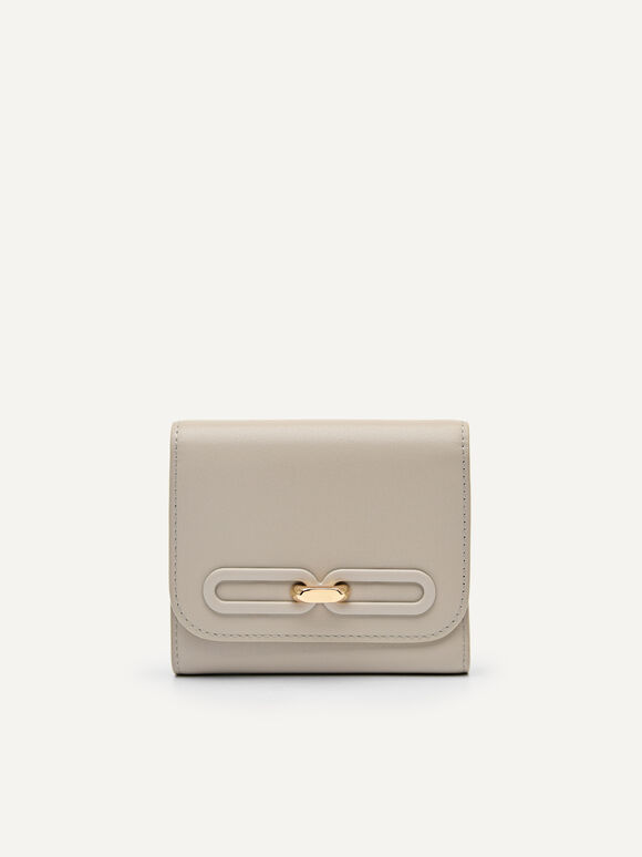 PEDRO Studio Leather Tri-Fold Wallet, Taupe, hi-res