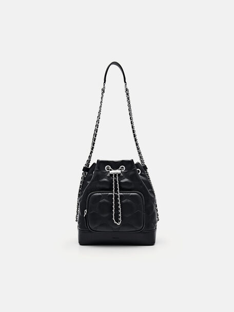 Maisie Bucket Bag, Black, hi-res