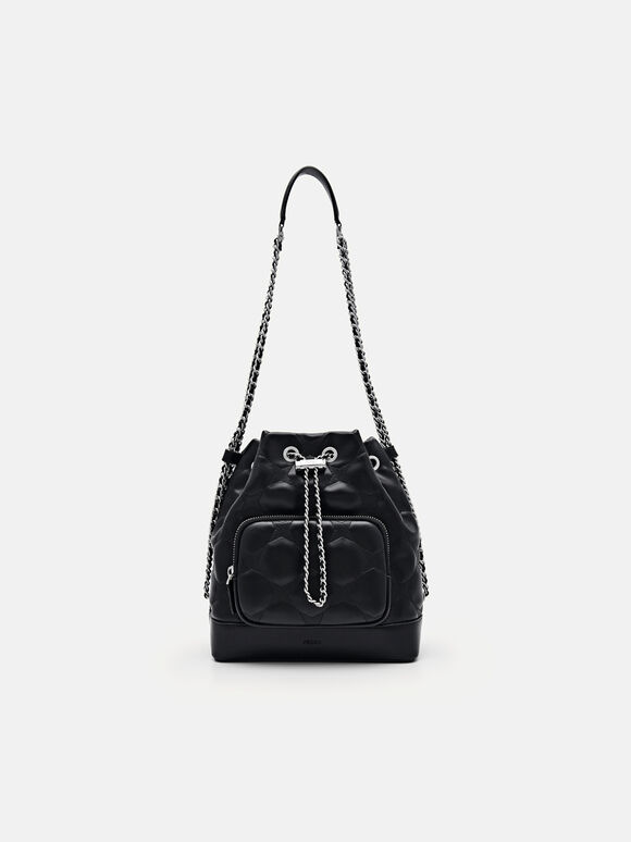 Maisie Bucket Bag, Black, hi-res