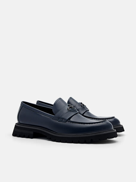 PEDRO Icon Leather Heel Sandals, Black