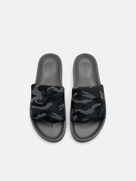 PEDRO Icon Leather Heel Sandals, Black