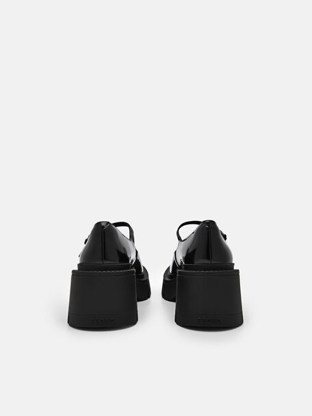 PEDRO Icon Leather Heel Sandals, Black