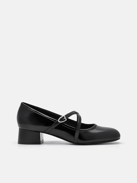 Sonoya Mary Jane Pumps, Black, hi-res