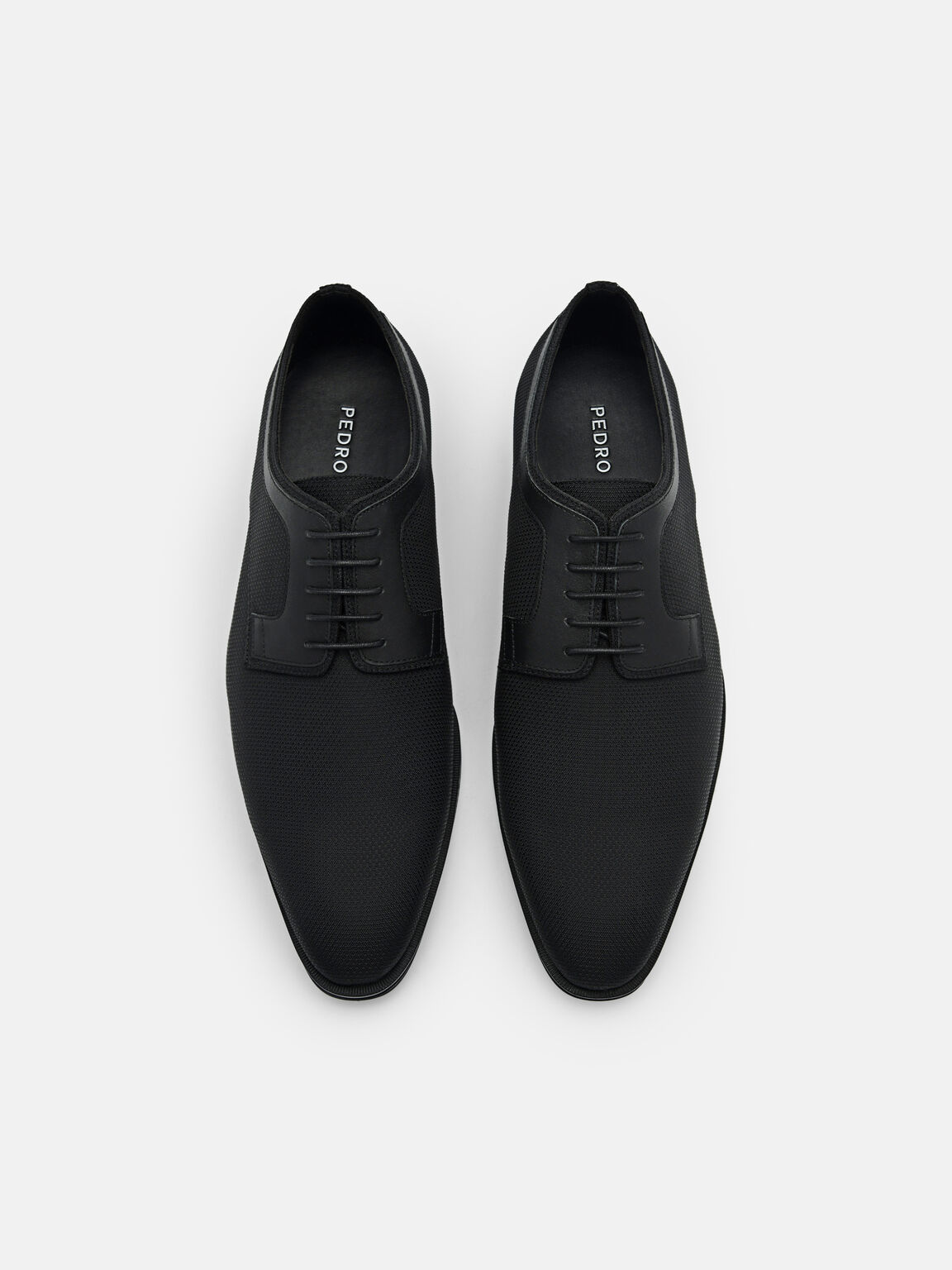 Nylon and Leather Derby Shoes, 