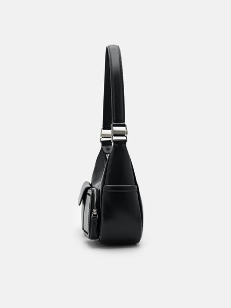 PEDRO Icon Leather Heel Sandals, Black