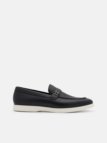 Tumbled Leather Loafers, , hi-res