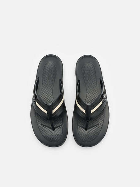 PEDRO Icon Leather Heel Sandals, Black