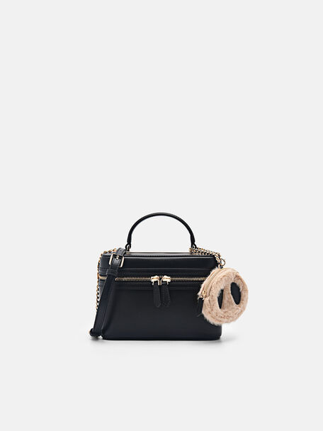 Ari Boxy Shoulder Bag, Black, hi-res