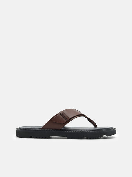 Thong Sandals, Dark Brown, hi-res
