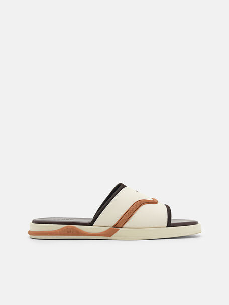 Embossed Slide Sandals, , hi-res