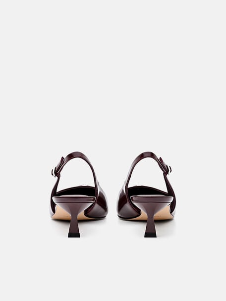 PEDRO Icon Leather Heel Sandals, Black
