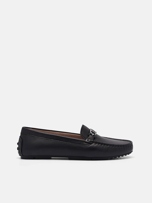 PEDRO Icon Leather Driving Shoes, Black, hi-res