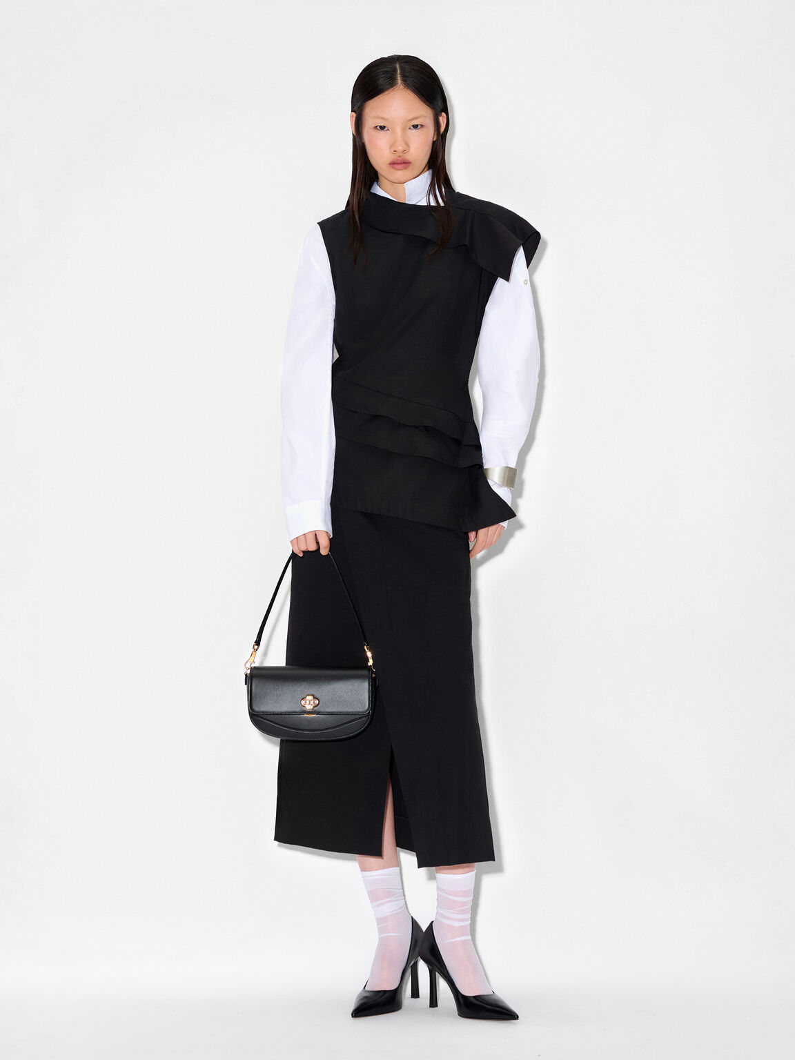 Leather Shoulder Bag, , hi-res