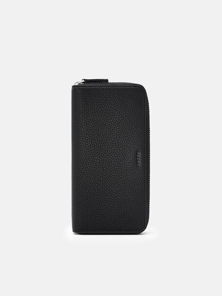 Tumbled Leather Long Wallet, 