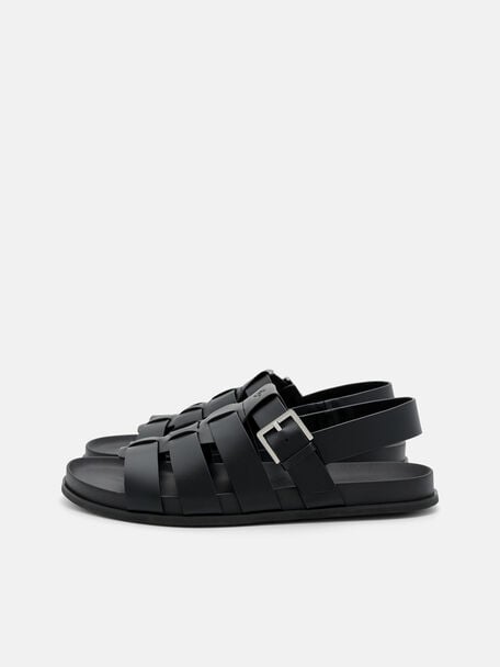 Sandal Kulit Caged Backstrap, , hi-res
