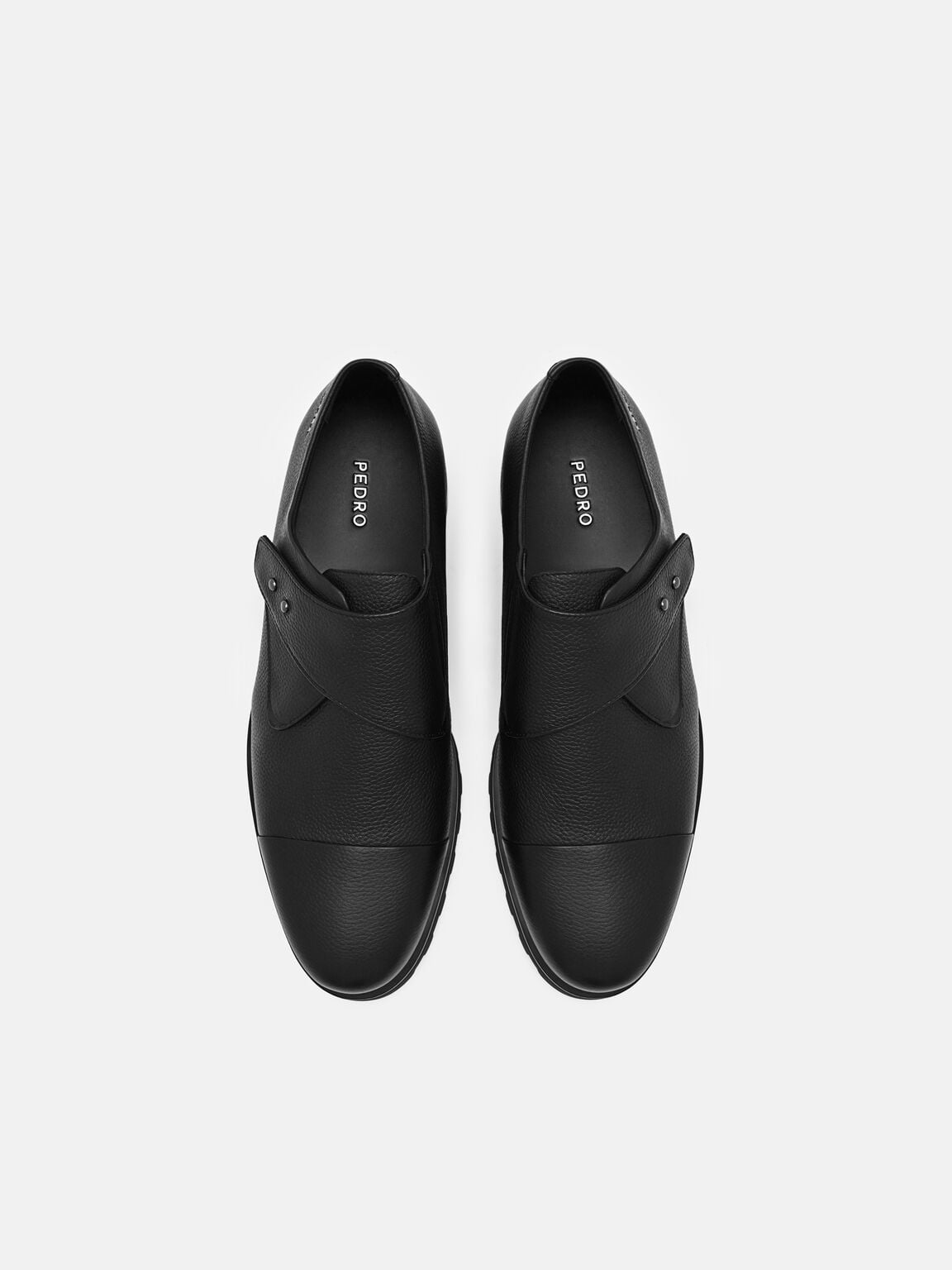 Flint Leather Monkstrap Shoes, , hi-res