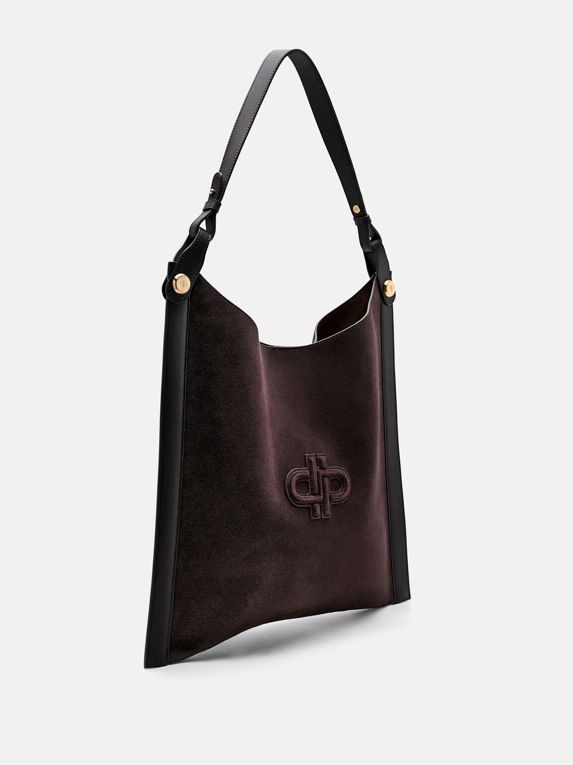 Oversized Suede Shoulder Bag, , hi-res