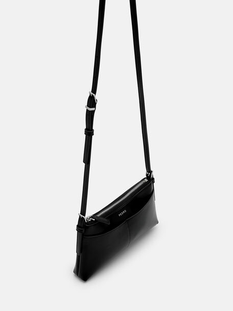 PEDRO Icon Leather Heel Sandals, Black