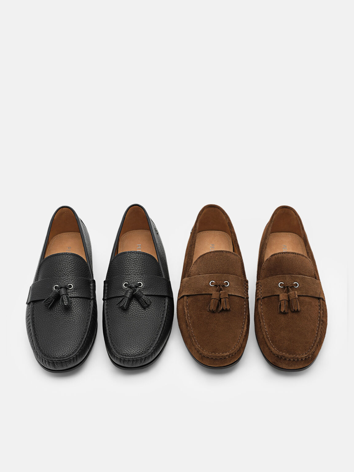 Leather Tassel Driving Shoes, , hi-res
